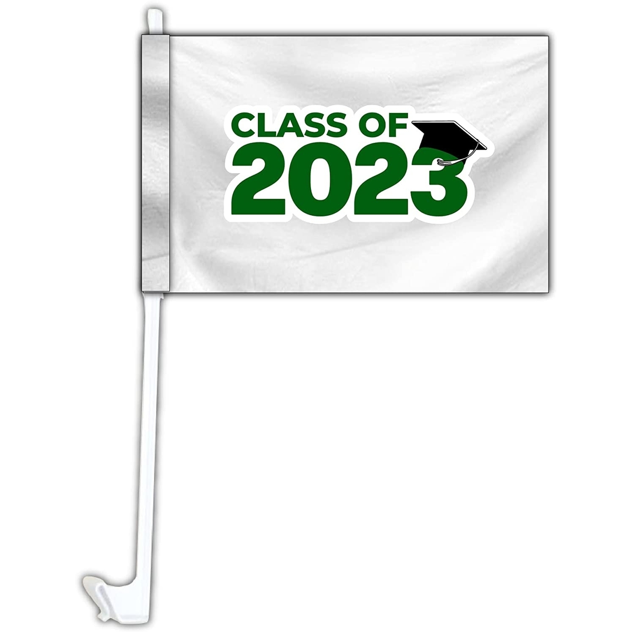 Class Of 2023 Graduation Senior Grad Car Flag Set Of 2 - Green