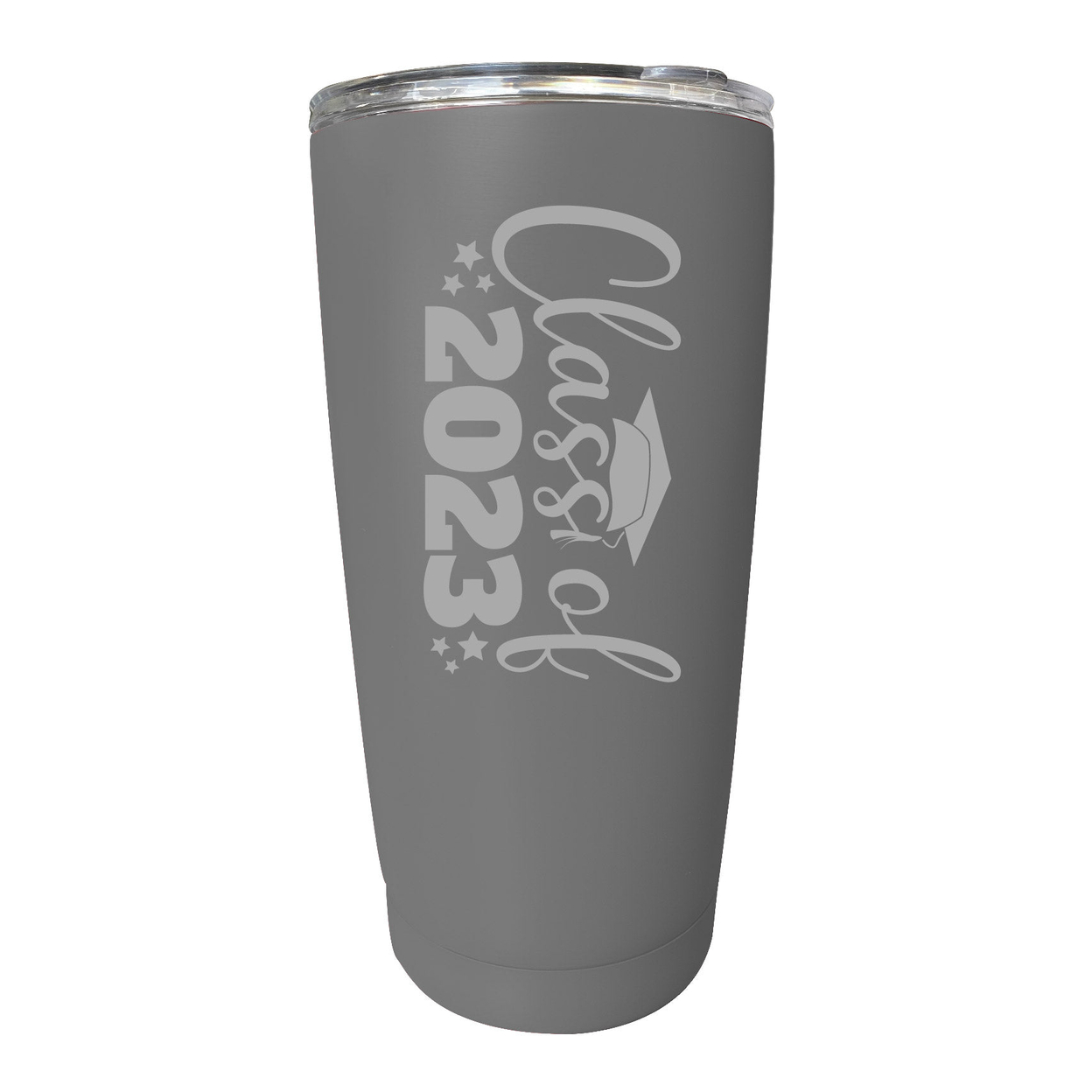 Class Of 2023 Graduation 16 Oz Engraved Stainless Steel Insulated Tumbler Colors - Gray
