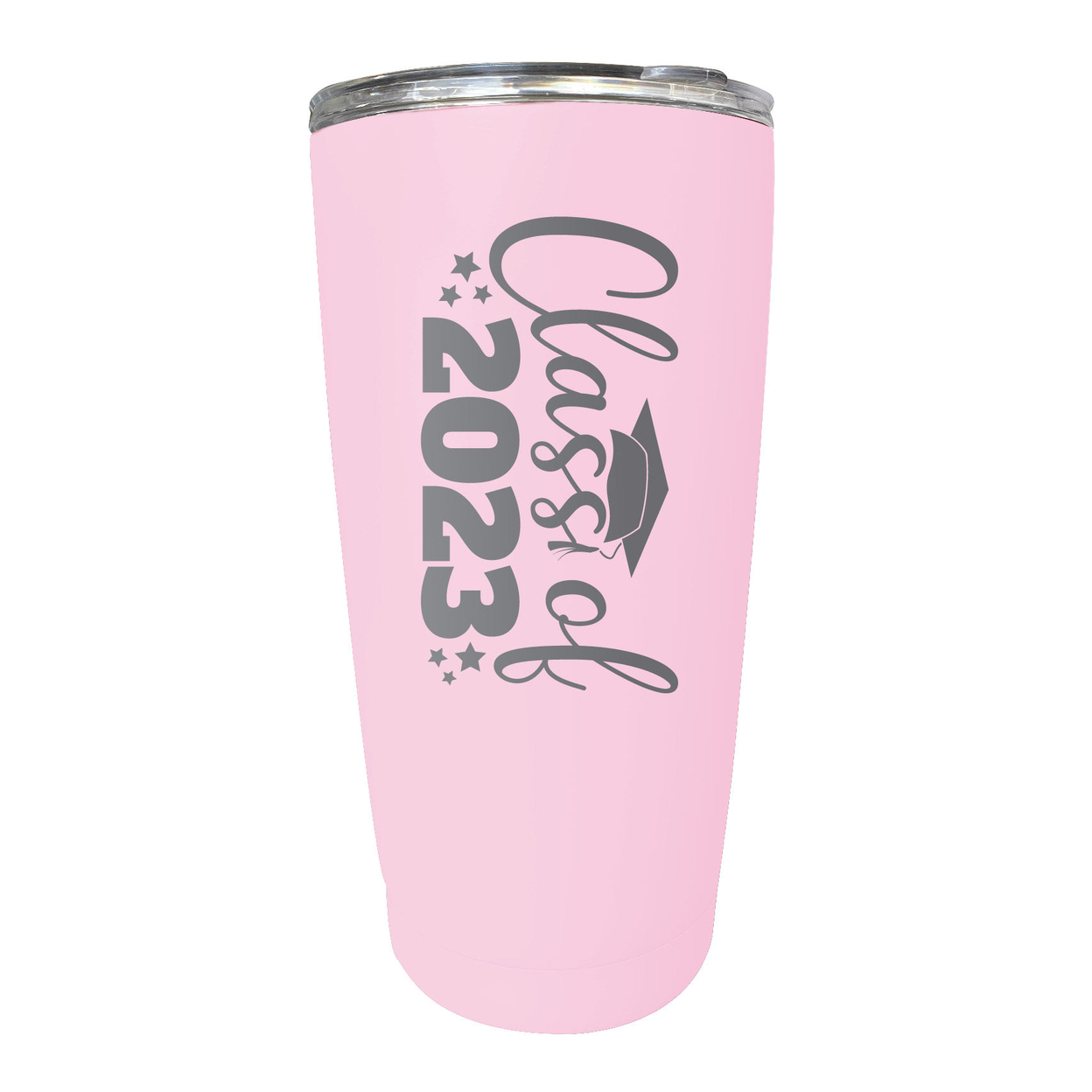 Class Of 2023 Graduation 16 Oz Engraved Stainless Steel Insulated Tumbler Colors - Pink