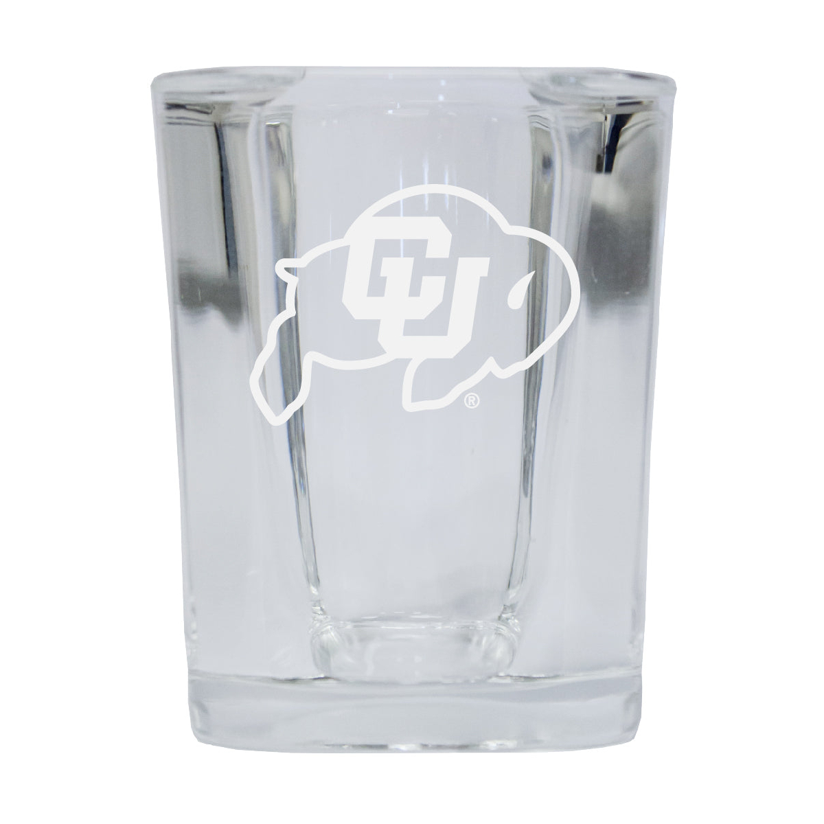 Colorado Buffaloes Etched Square Shot Glass