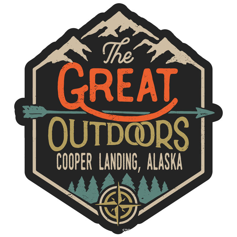 Cooper Landing Alaska Souvenir Decorative Stickers (Choose Theme And Size) - Single Unit, 12-Inch, Great Outdoors