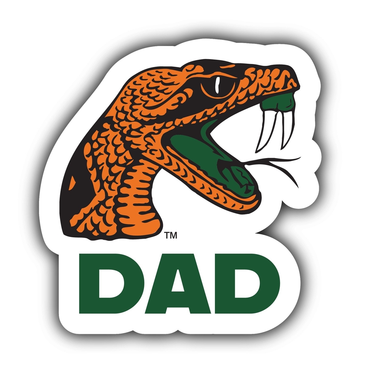 Florida A&M Rattlers 4-Inch Proud Dad Die Cut Decal