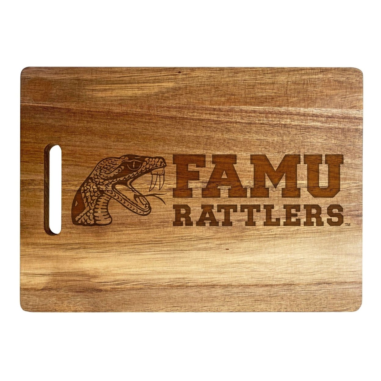 Florida A&M Rattlers Engraved Wooden Cutting Board 10 X 14 Acacia Wood - Large Engraving
