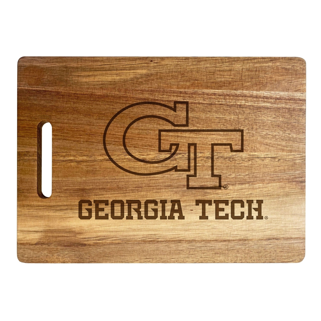 Georgia Tech Yellow Jackets Engraved Wooden Cutting Board 10 X 14 Acacia Wood - Large Engraving