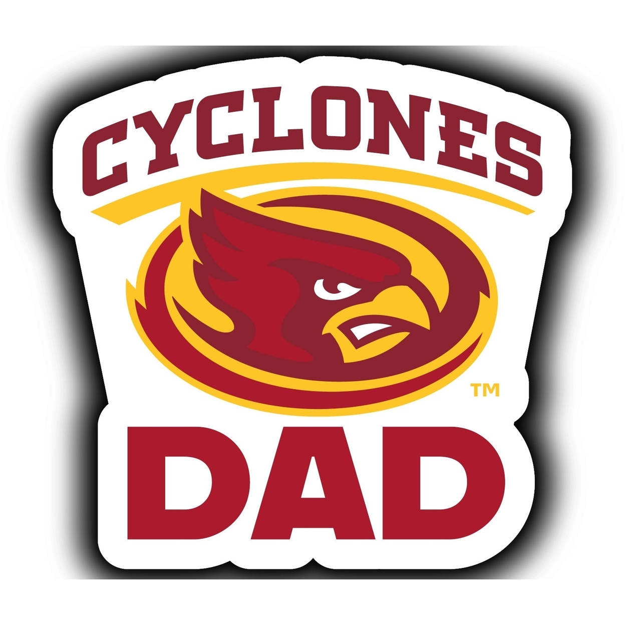 Iowa State Cyclones 4-Inch Proud Dad Die Cut Decal