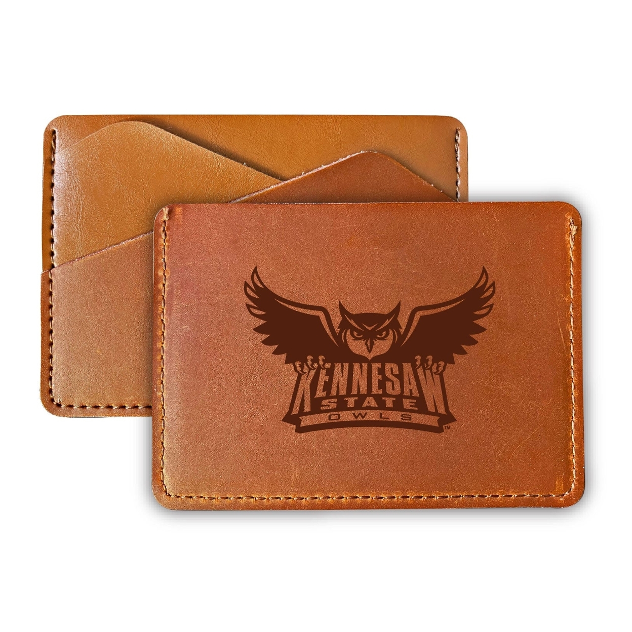 Kennesaw State University College Leather Card Holder Wallet
