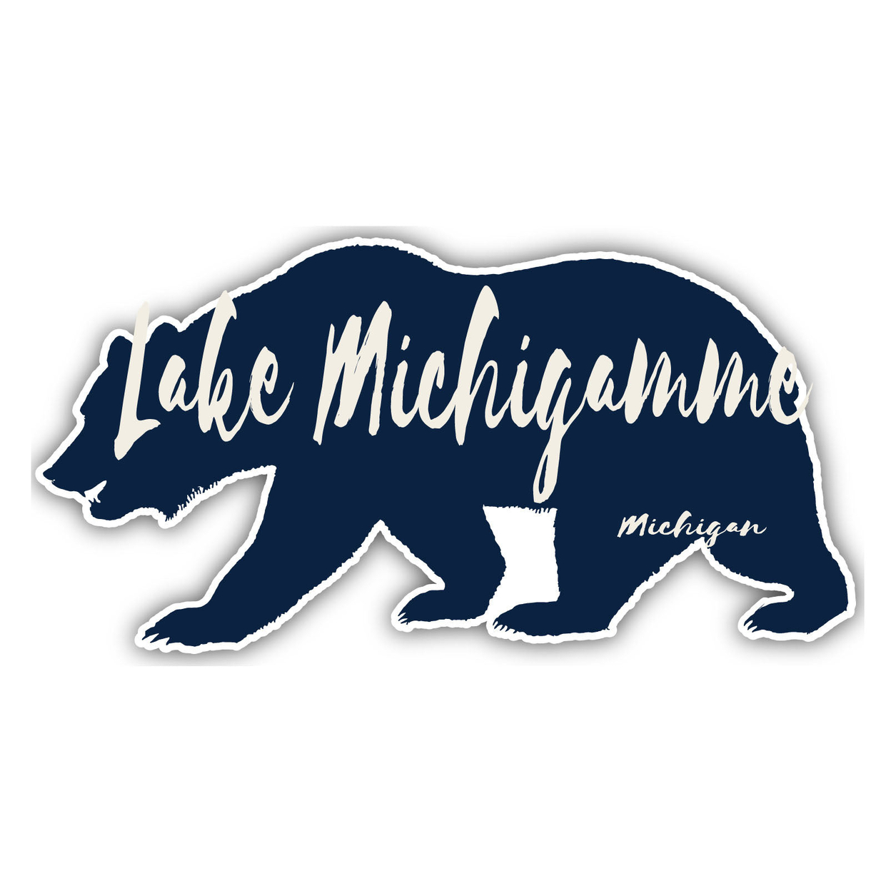 Lake Wappapello Missouri Souvenir Decorative Stickers (Choose Theme And Size) - 4-Inch, Bear