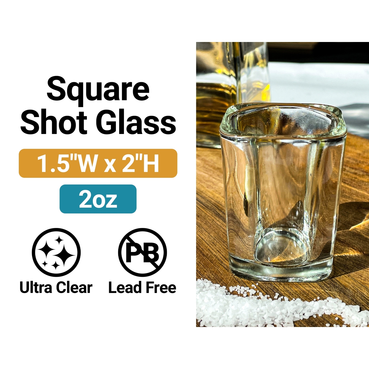 Personalized Wedding Party Customizable Etched 2 Oz Square Shot Glass, Bridesmaid Groomsmen Gifts