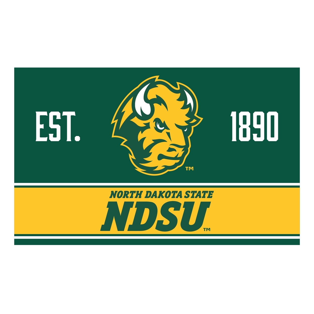 R And R Imports North Dakota State Bison Wood Sign With Frame