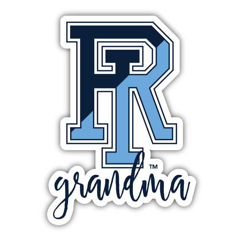 Rhode Island University 4 Inch Proud Grandma Die Cut Decal
