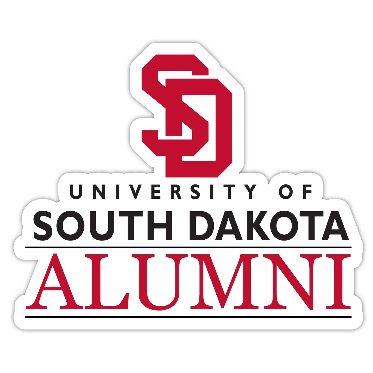 South Dakota Coyotes Alumni 4 Sticker - (4 Pack)