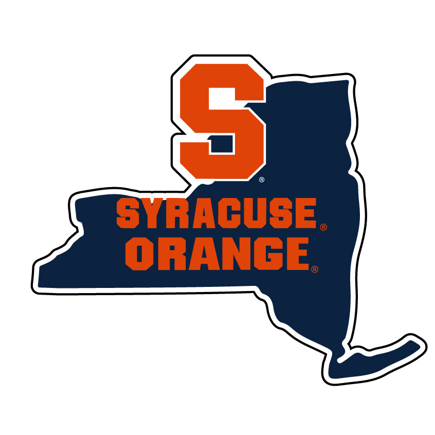 Syracuse Orange 4 Inch State Shape Vinyl Decal Sticker