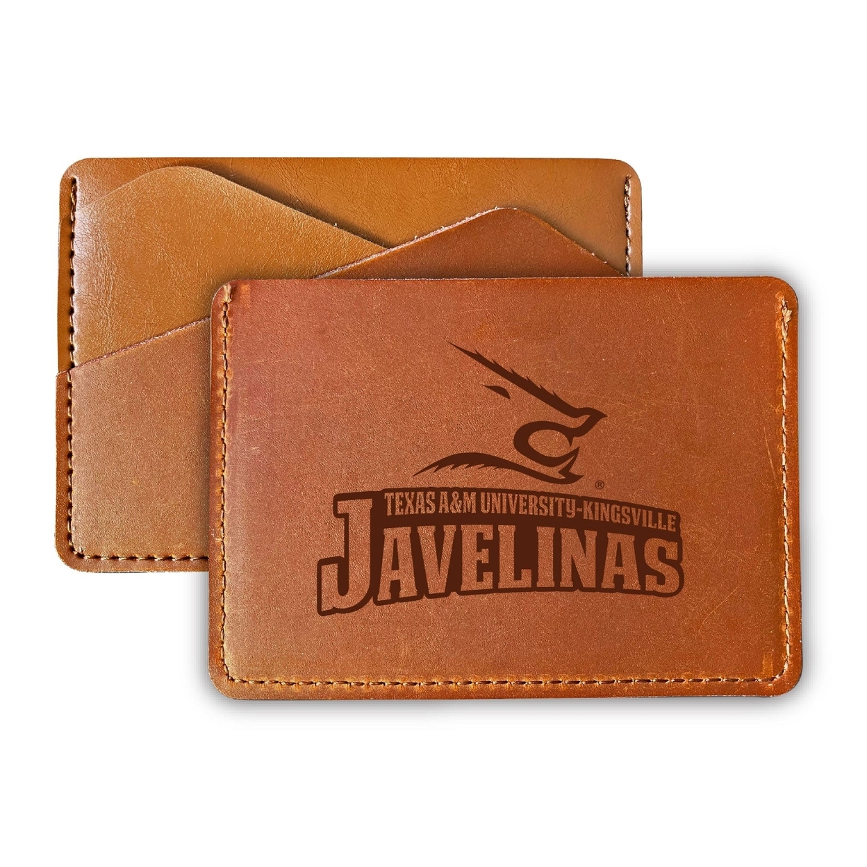 Texas A&M Kingsville Javelinas College Leather Card Holder Wallet