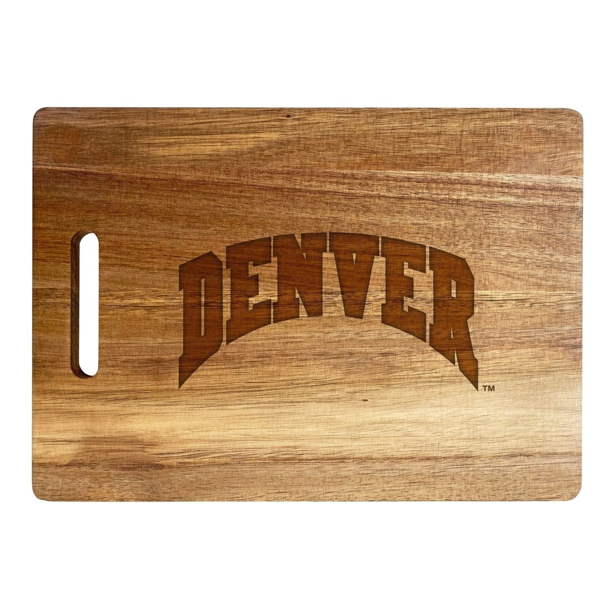University Of Denver Pioneers Engraved Wooden Cutting Board 10 X 14 Acacia Wood - Large Engraving