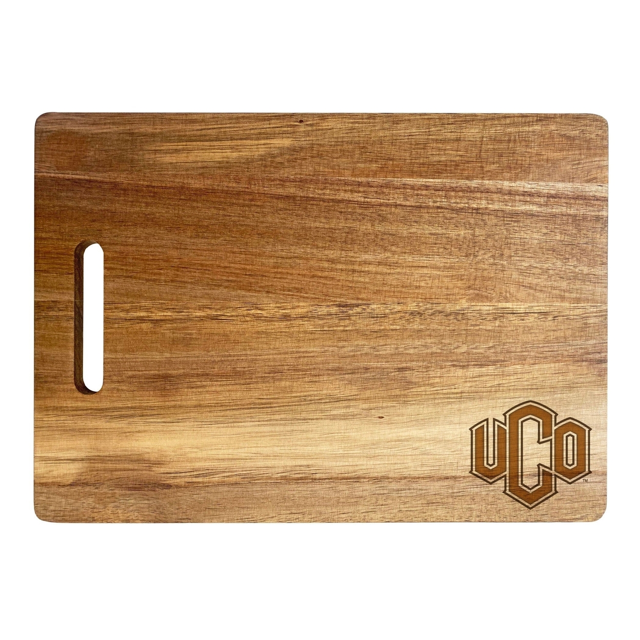 University Of Central Oklahoma Bronchos Engraved Wooden Cutting Board 10 X 14 Acacia Wood - Small Engraving