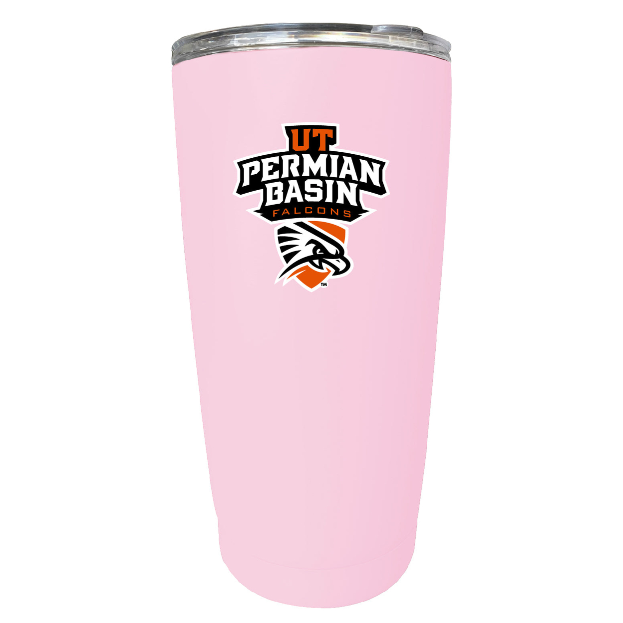 University Of Texas Of The Permian Basin 16 Oz Stainless Steel Insulated Tumbler - Pink