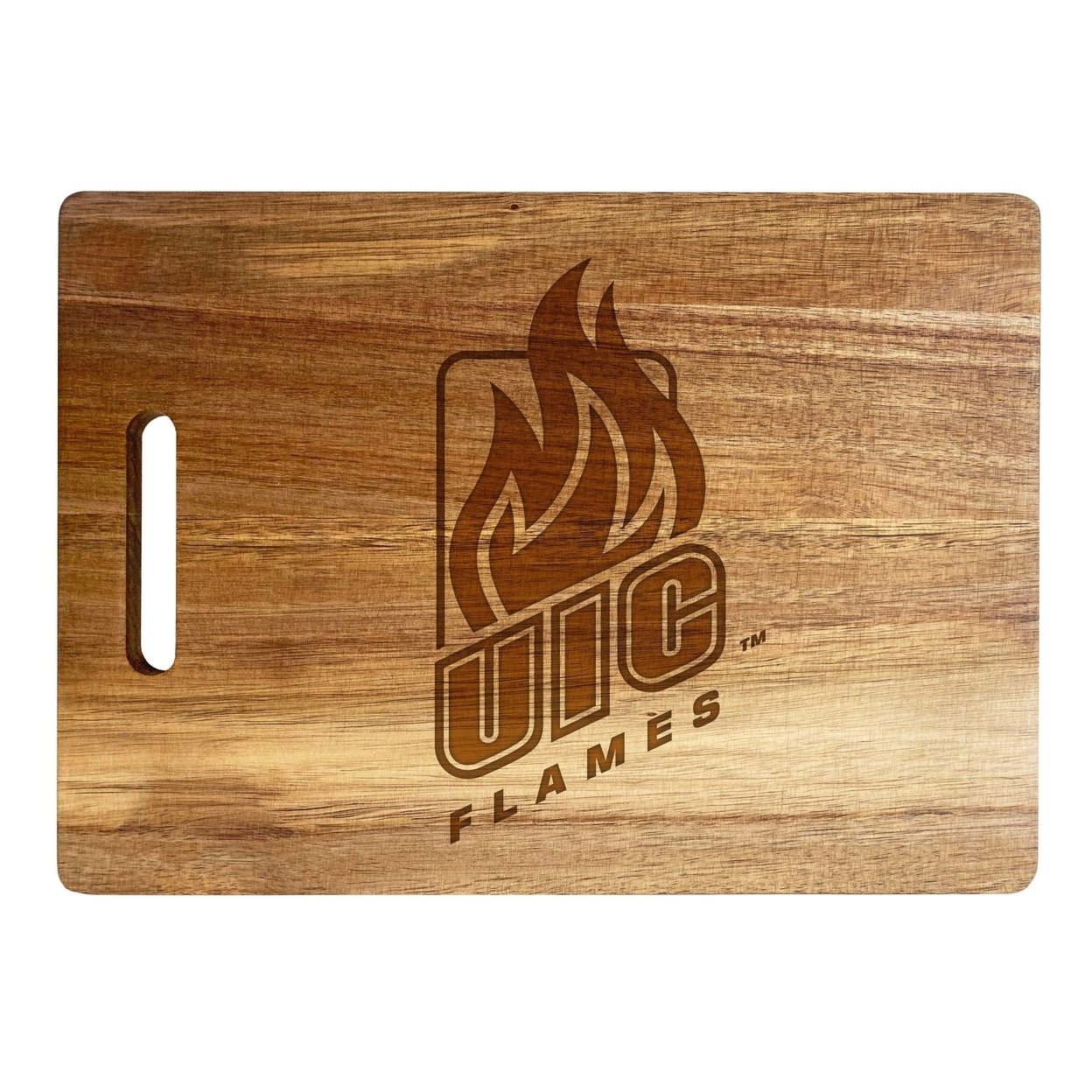 University Of Illinois At Chicago Engraved Wooden Cutting Board 10 X 14 Acacia Wood - Large Engraving