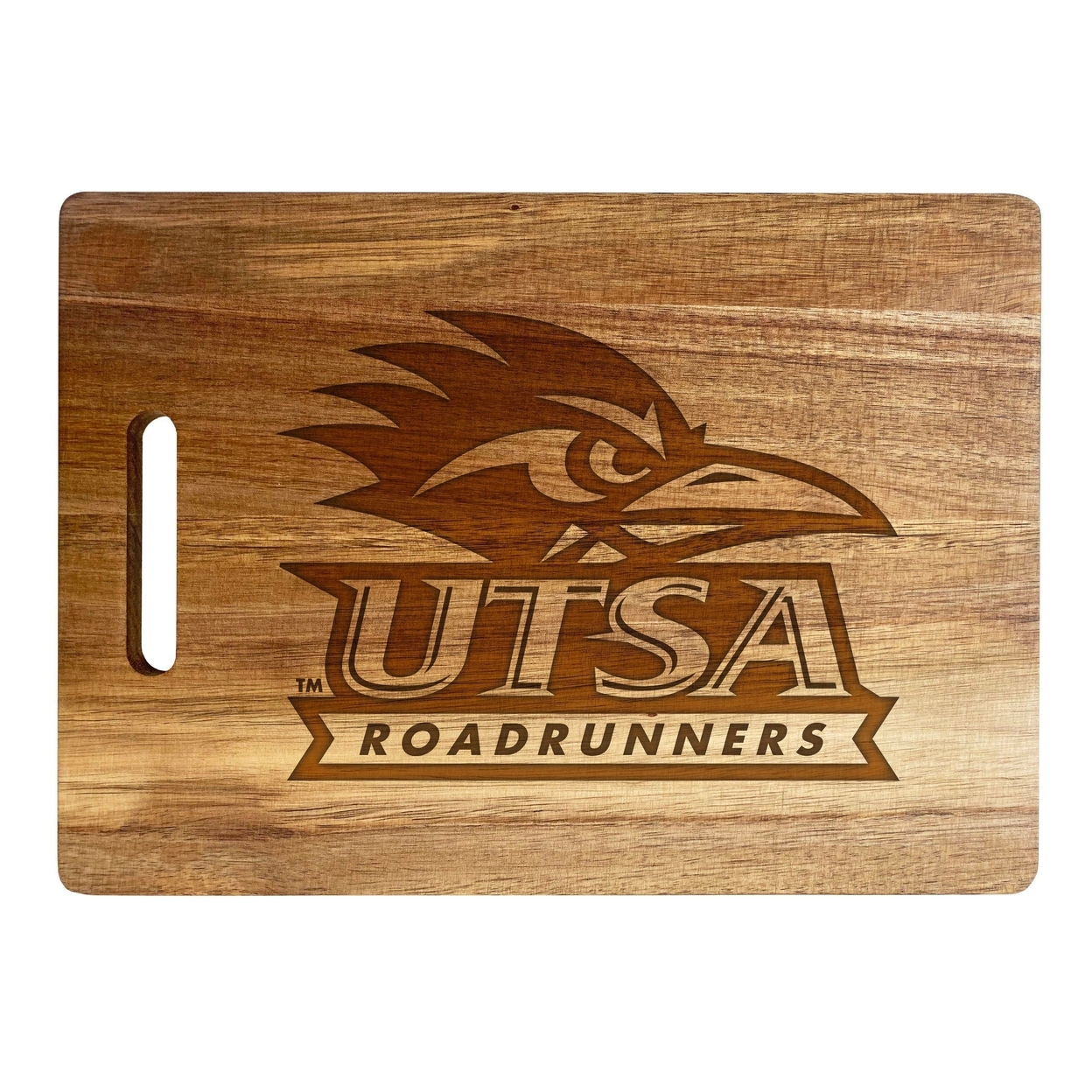 UTSA Road Runners Engraved Wooden Cutting Board 10 X 14 Acacia Wood - Large Engraving