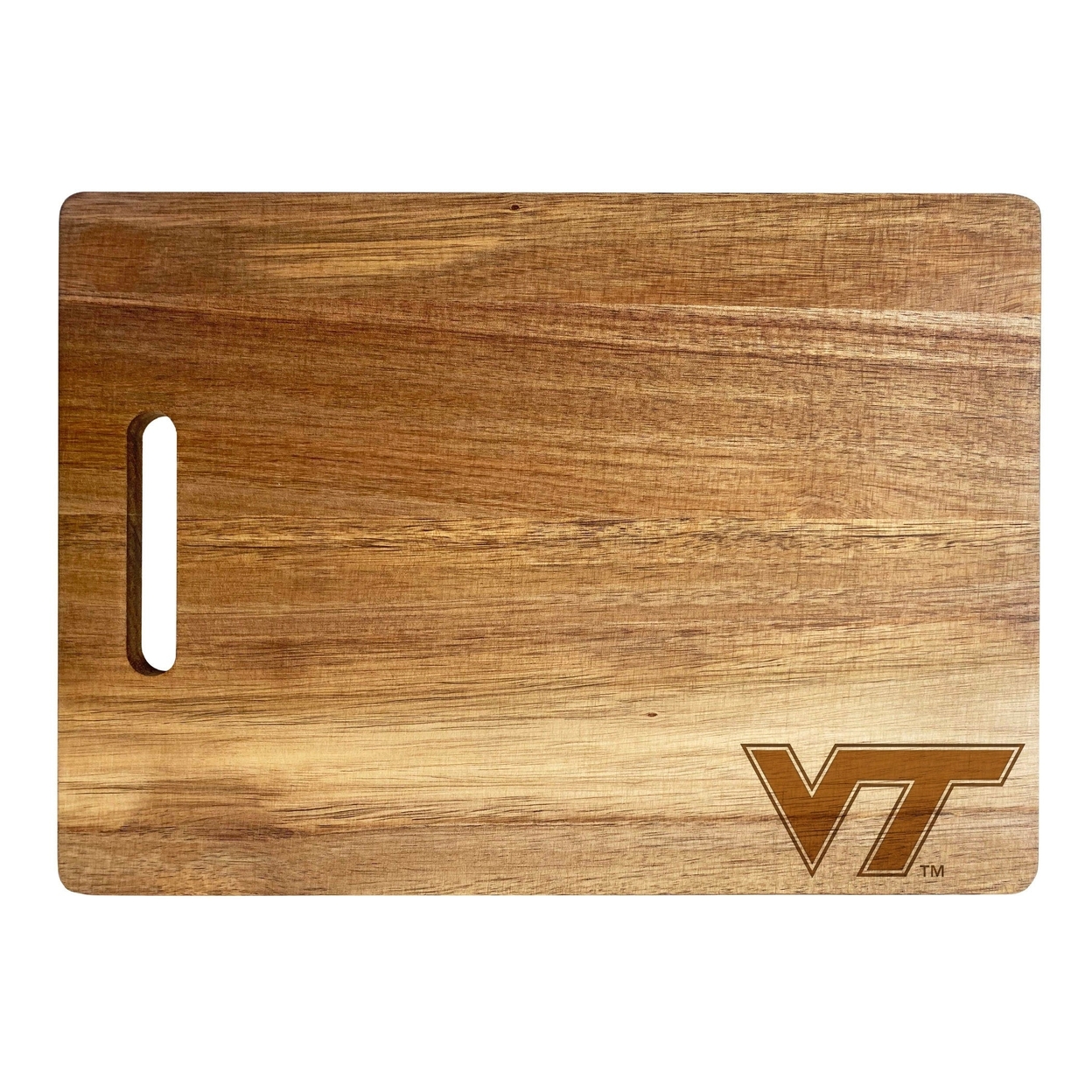 Virginia Tech Hokies Engraved Wooden Cutting Board 10 X 14 Acacia Wood - Small Engraving