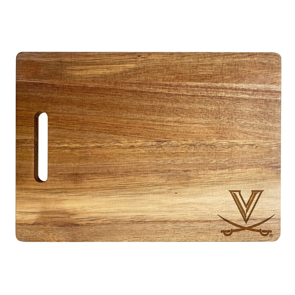 Virginia Cavaliers Engraved Wooden Cutting Board 10 X 14 Acacia Wood - Small Engraving