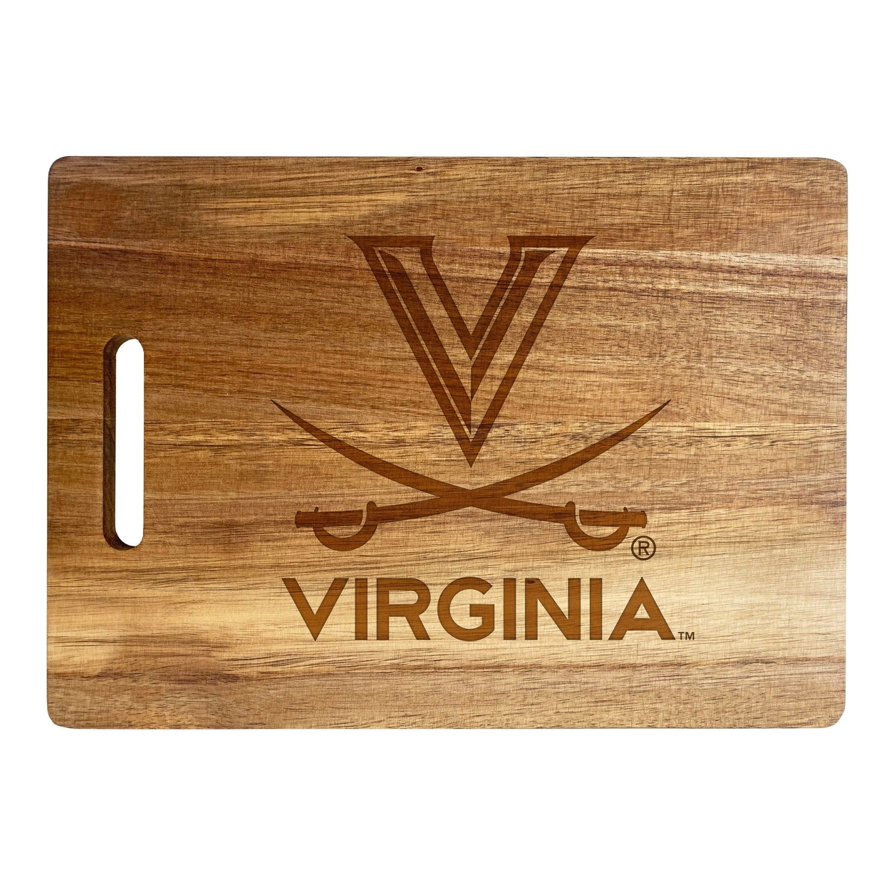 Virginia Cavaliers Engraved Wooden Cutting Board 10 X 14 Acacia Wood - Large Engraving