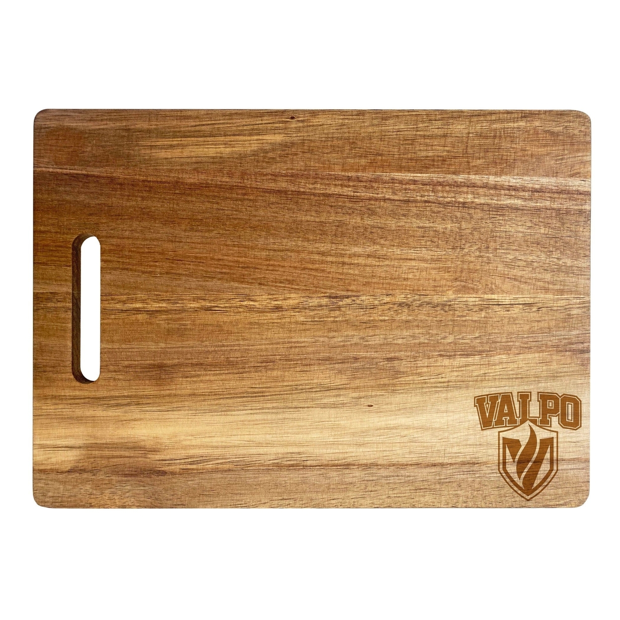 Valparaiso University Engraved Wooden Cutting Board 10 X 14 Acacia Wood - Small Engraving