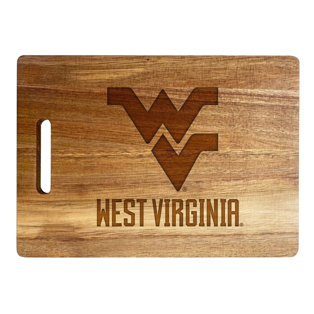 West Virginia Mountaineers Engraved Wooden Cutting Board 10 X 14 Acacia Wood - Large Engraving