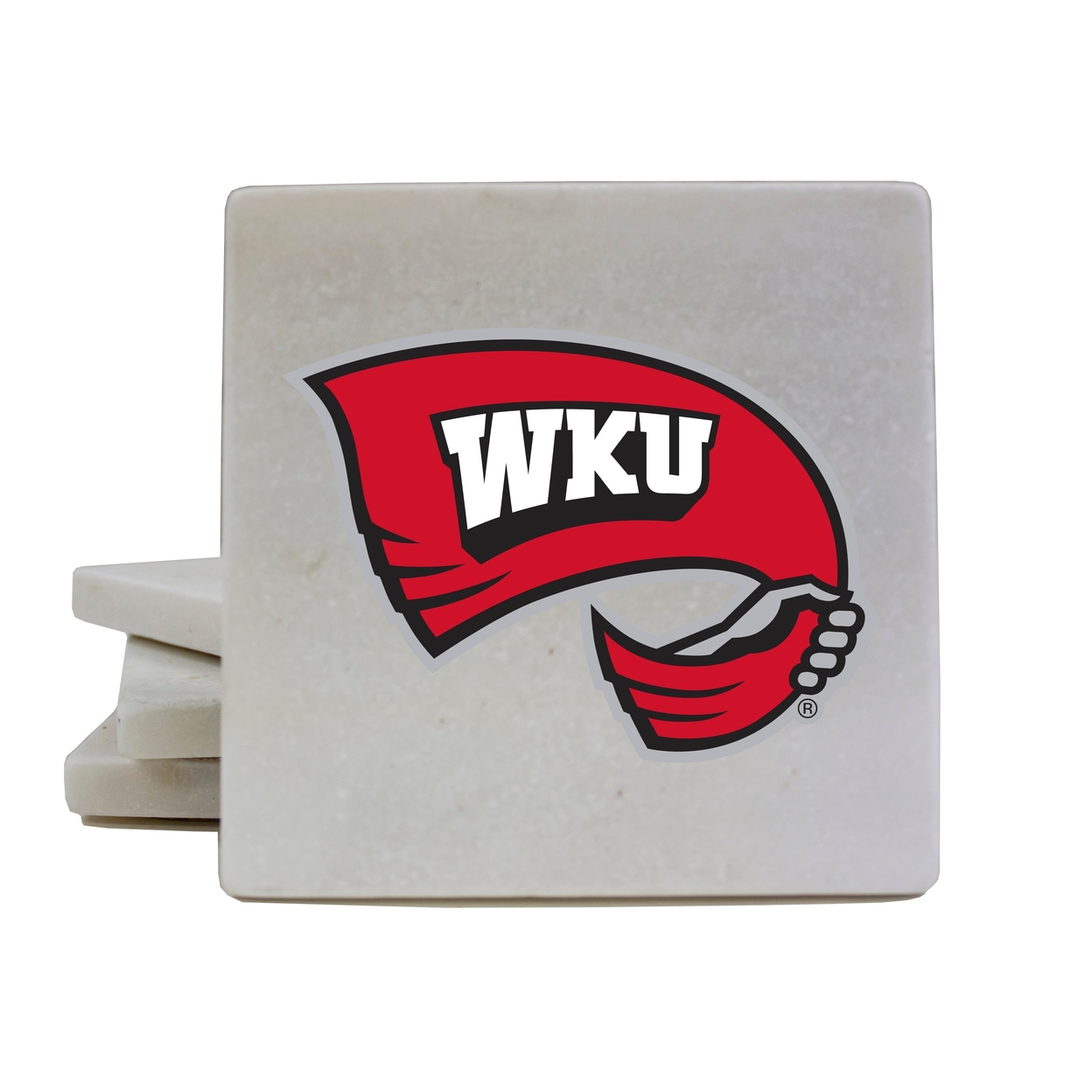 Western Kentucky Hilltoppers Coasters Choice Of Marble Of Acrylic - Marble (4-Pack)
