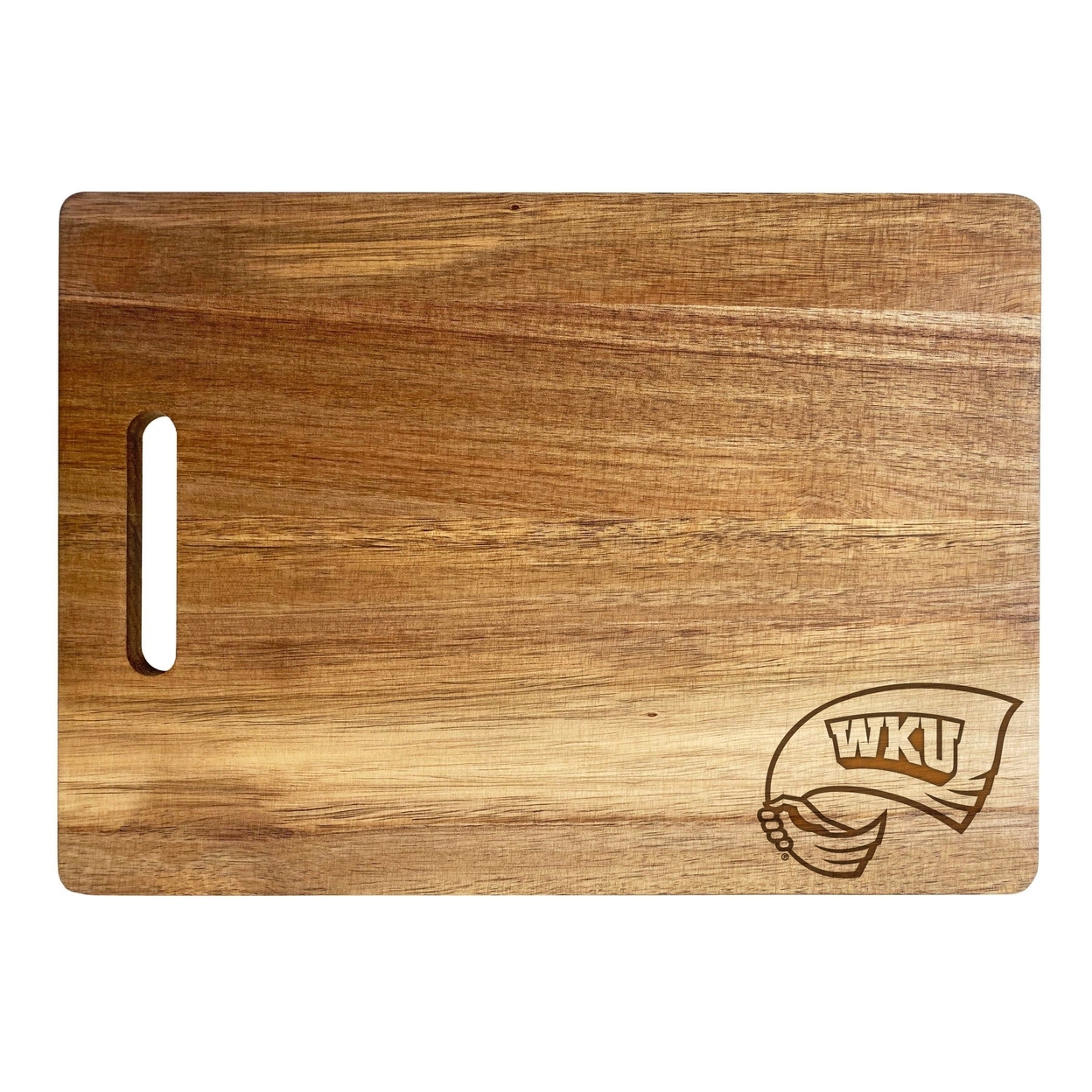 Western Kentucky Hilltoppers Engraved Wooden Cutting Board 10 X 14 Acacia Wood - Small Engraving