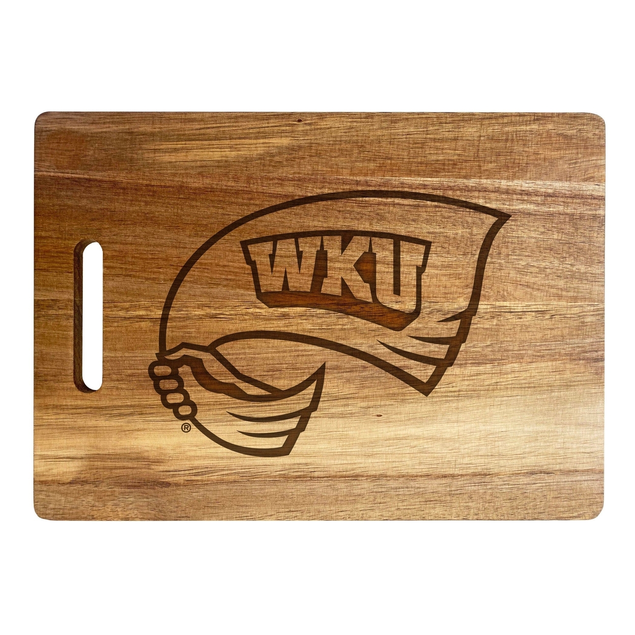 Western Kentucky Hilltoppers Engraved Wooden Cutting Board 10 X 14 Acacia Wood - Large Engraving