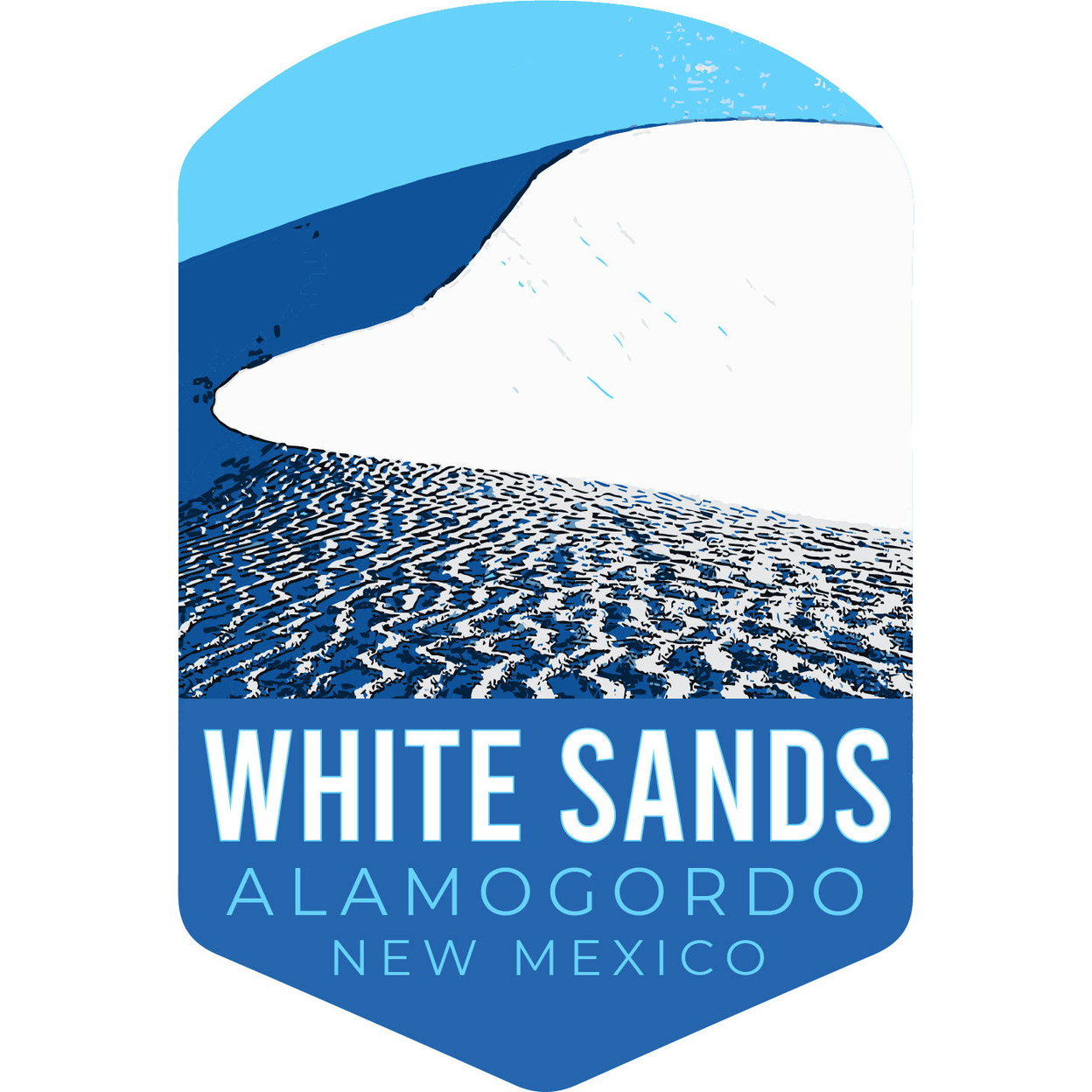 White Sands Alamogordo New Mexico Souvenir 4-Inch Vinyl Decal Sticker - Design A