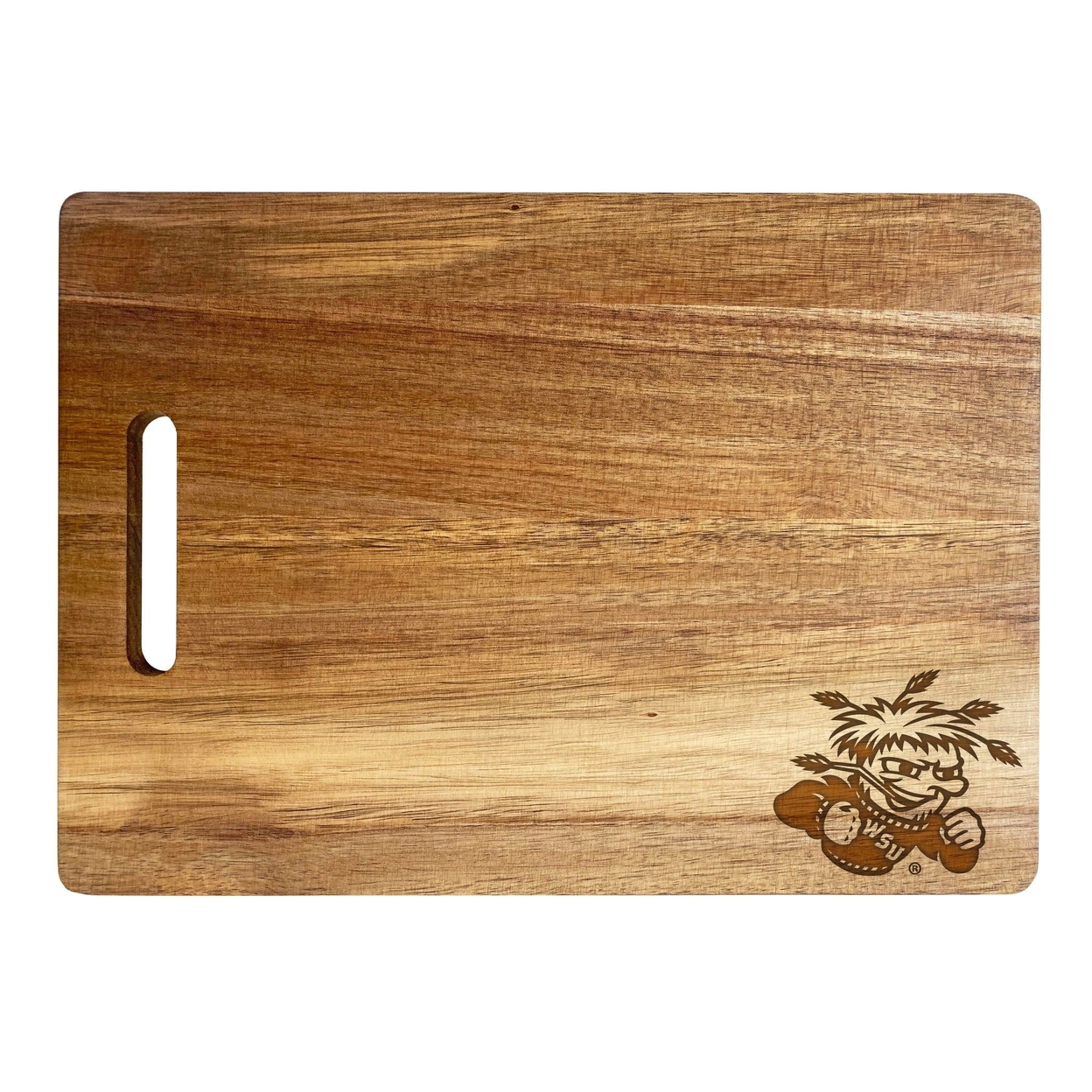 Wichita State Shockers Engraved Wooden Cutting Board 10 X 14 Acacia Wood - Small Engraving