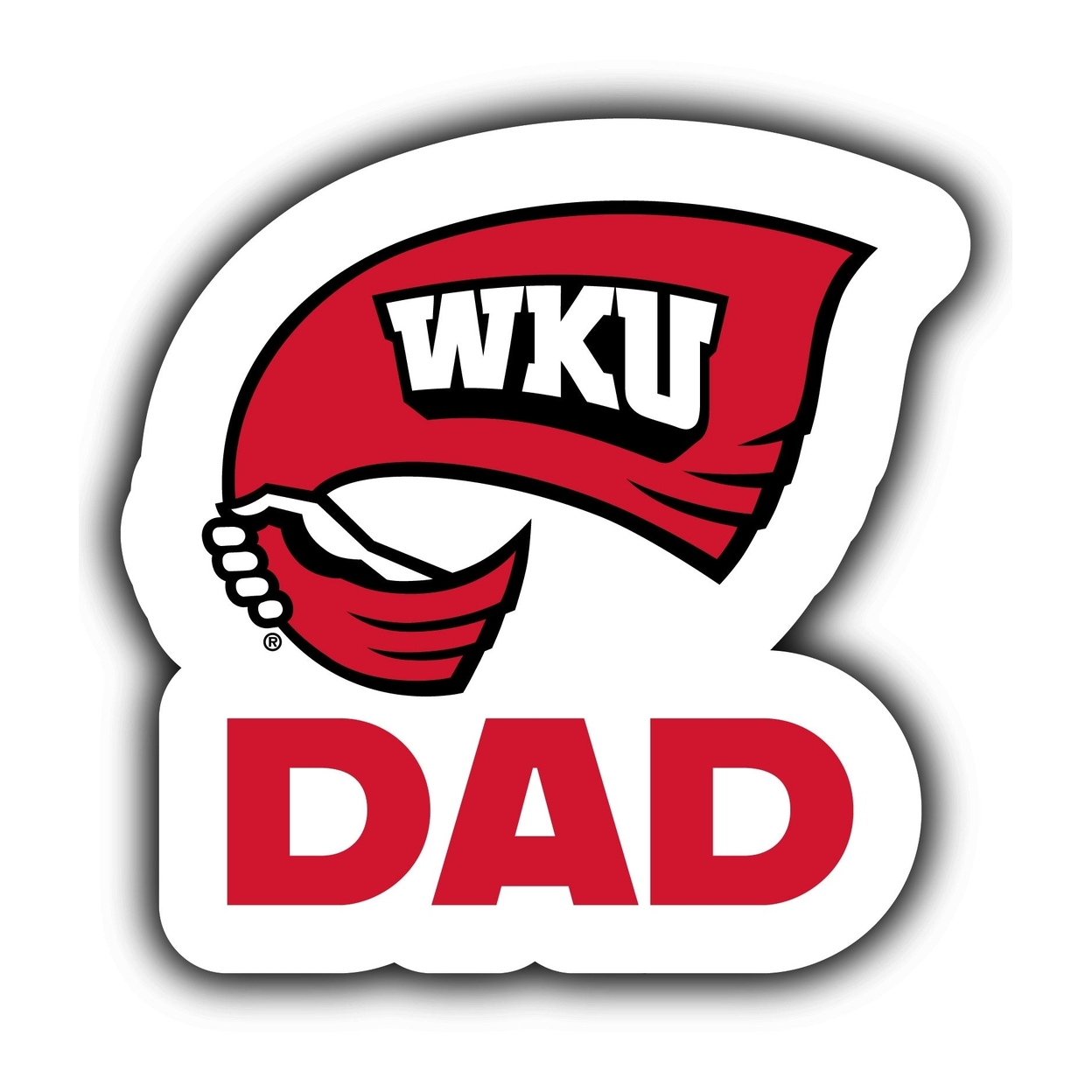 Western Kentucky Hilltoppers 4-Inch Proud Dad Die Cut Decal