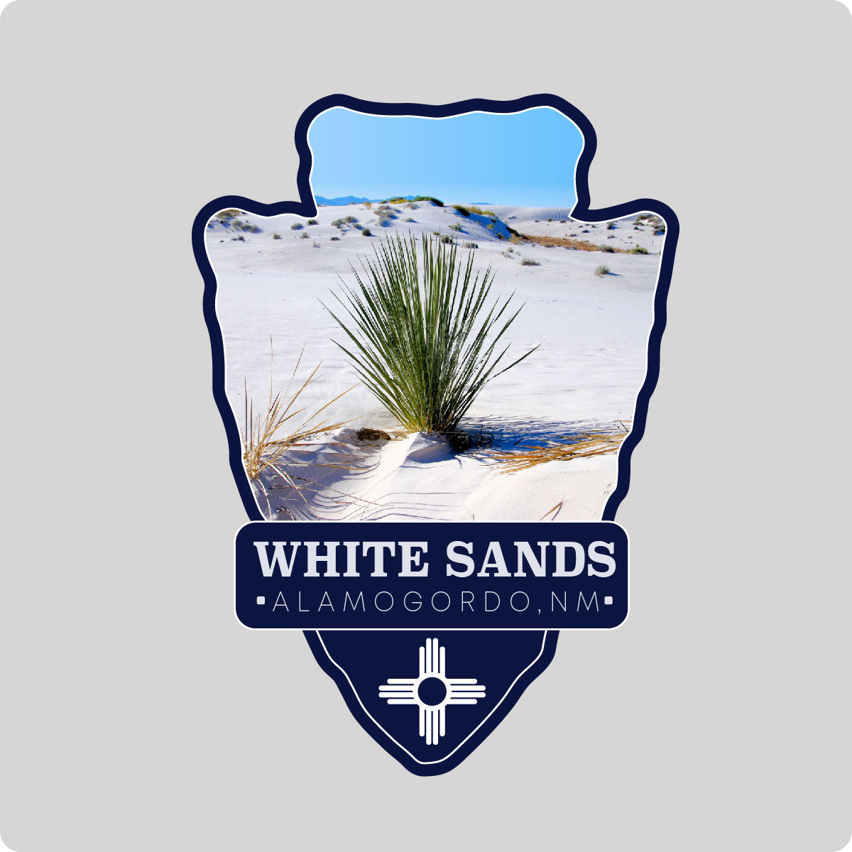 White Sands Alamogordo New Mexico Acrylic Coaster 4-Pack Design B