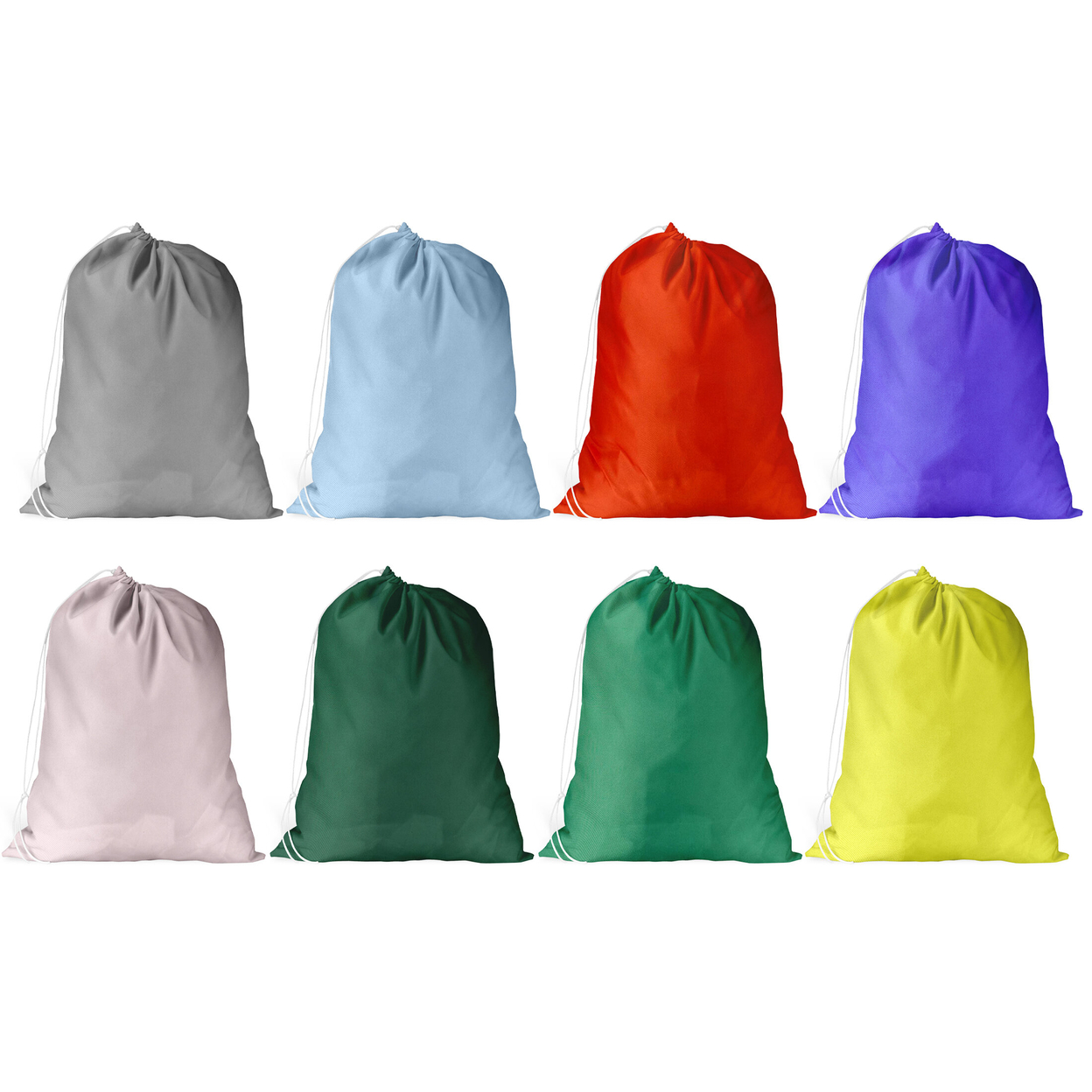 6-Pack: Durable Lightweight Mesh & Nylon Long Lasting Multi-Purpose Locking Drawstring Closure Laundry Bag - Nylon