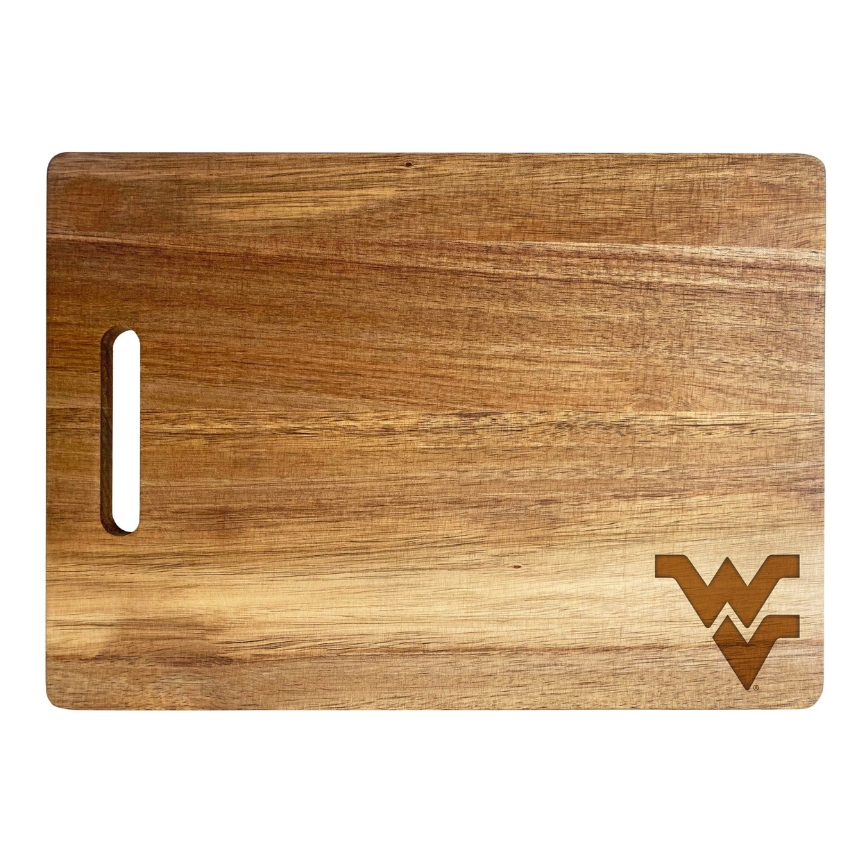 West Virginia Mountaineers Engraved Wooden Cutting Board 10 X 14 Acacia Wood - Small Engraving
