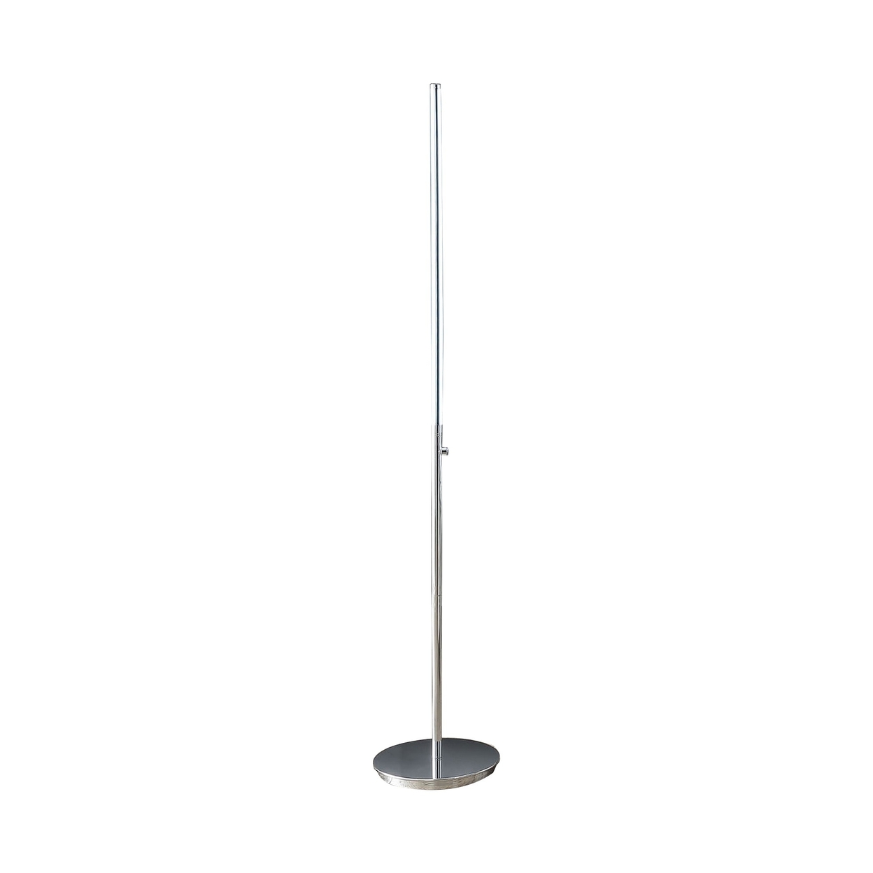Fizo 60 Inch Floor Lamp, LED Light, Metal Base With Touch Switch, Chrome -Saltoro Sherpi