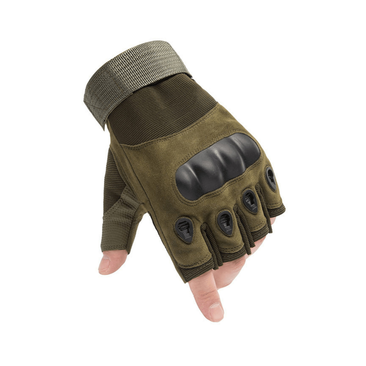 Tactical Fingerless Airsoft Gloves For Outdoor Sports, Paintball, And Motorcycling - Green, Large
