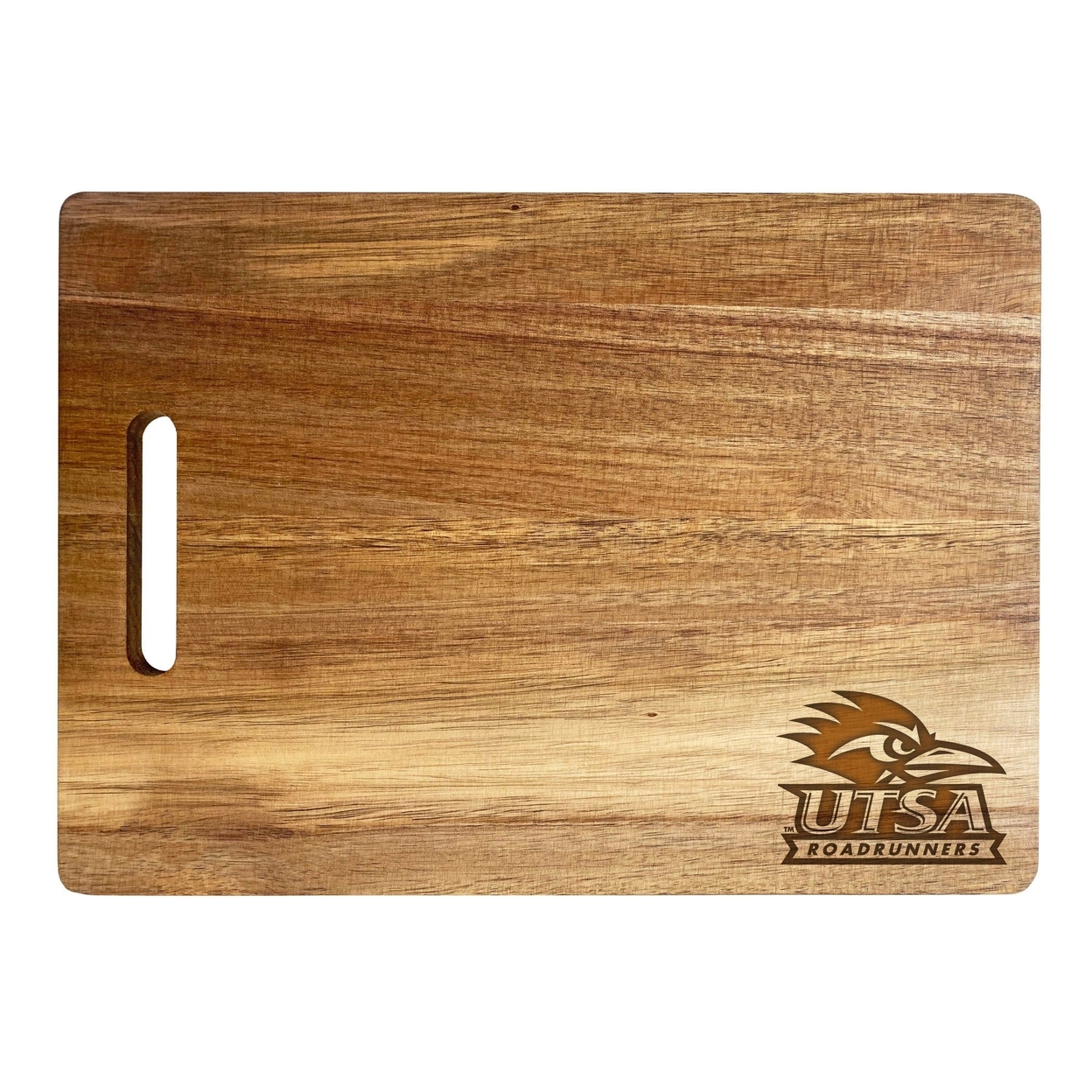 UTSA Road Runners Engraved Wooden Cutting Board 10 X 14 Acacia Wood - Small Engraving