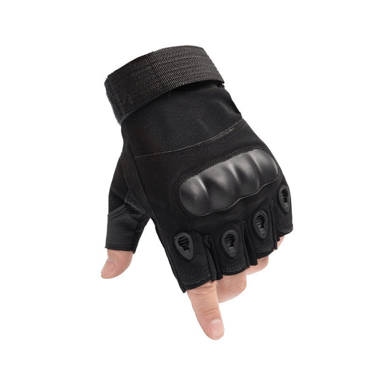 Tactical Fingerless Airsoft Gloves For Outdoor Sports, Paintball, And Motorcycling - Black, Medium