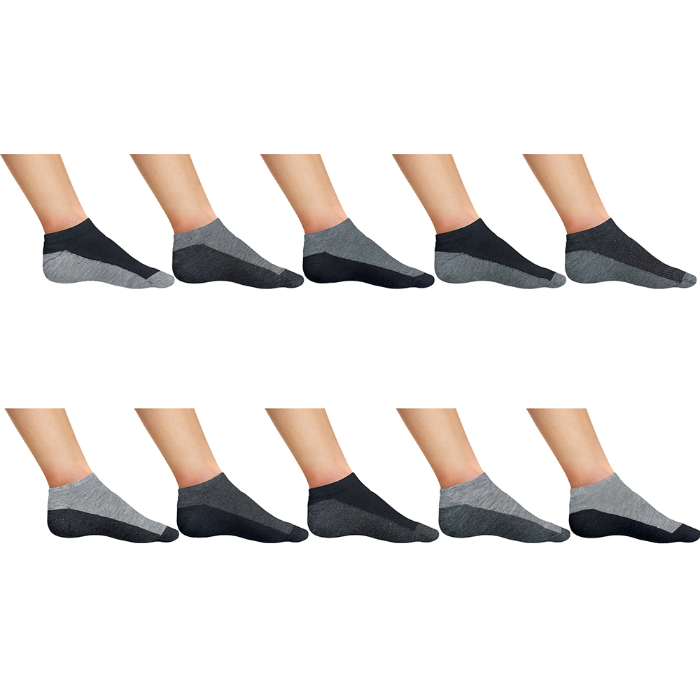 50-Pairs: Men's Moisture Wicking Performance Mesh Running Active Low-Cut Athletic Ankle Socks