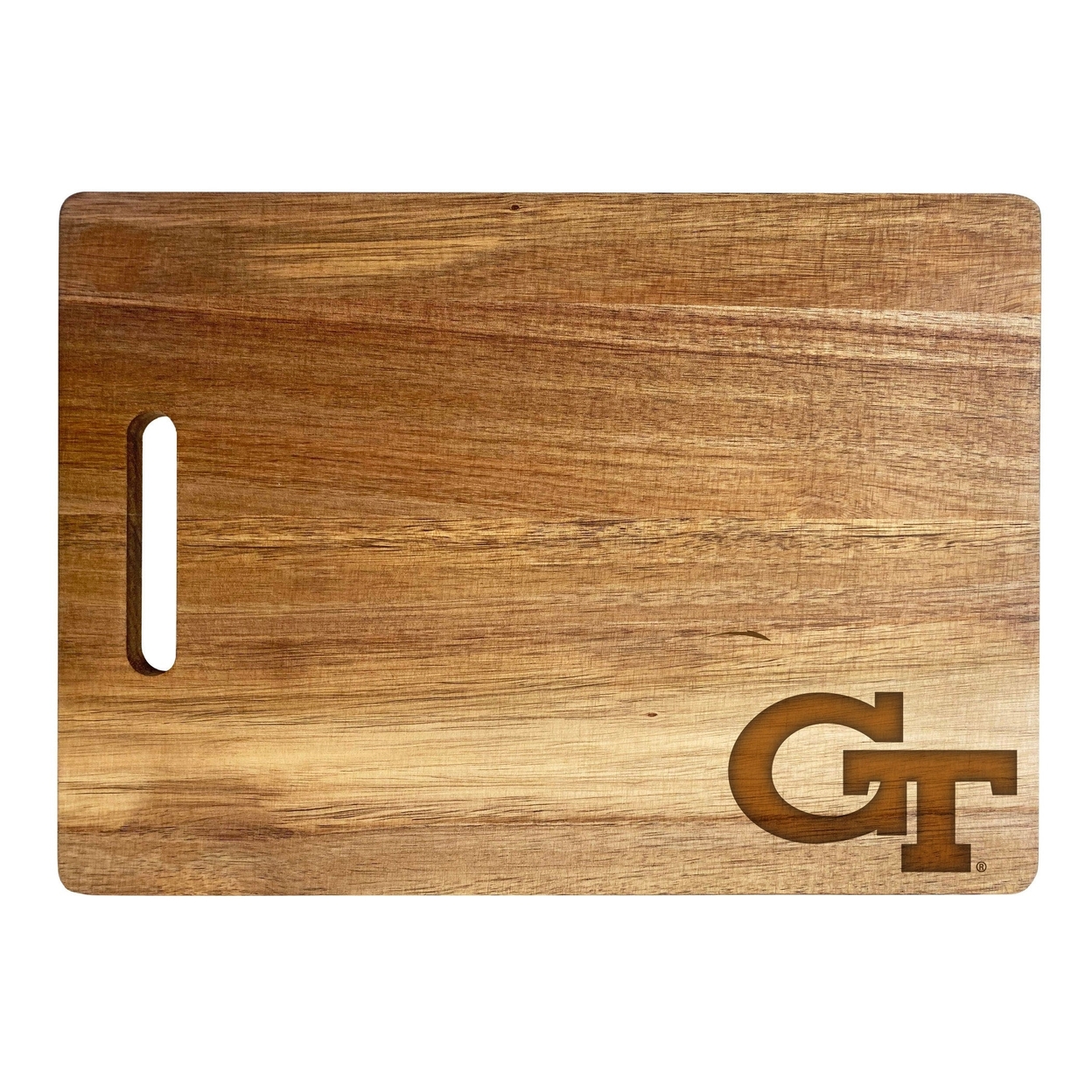 Georgia Tech Yellow Jackets Engraved Wooden Cutting Board 10 X 14 Acacia Wood - Small Engraving