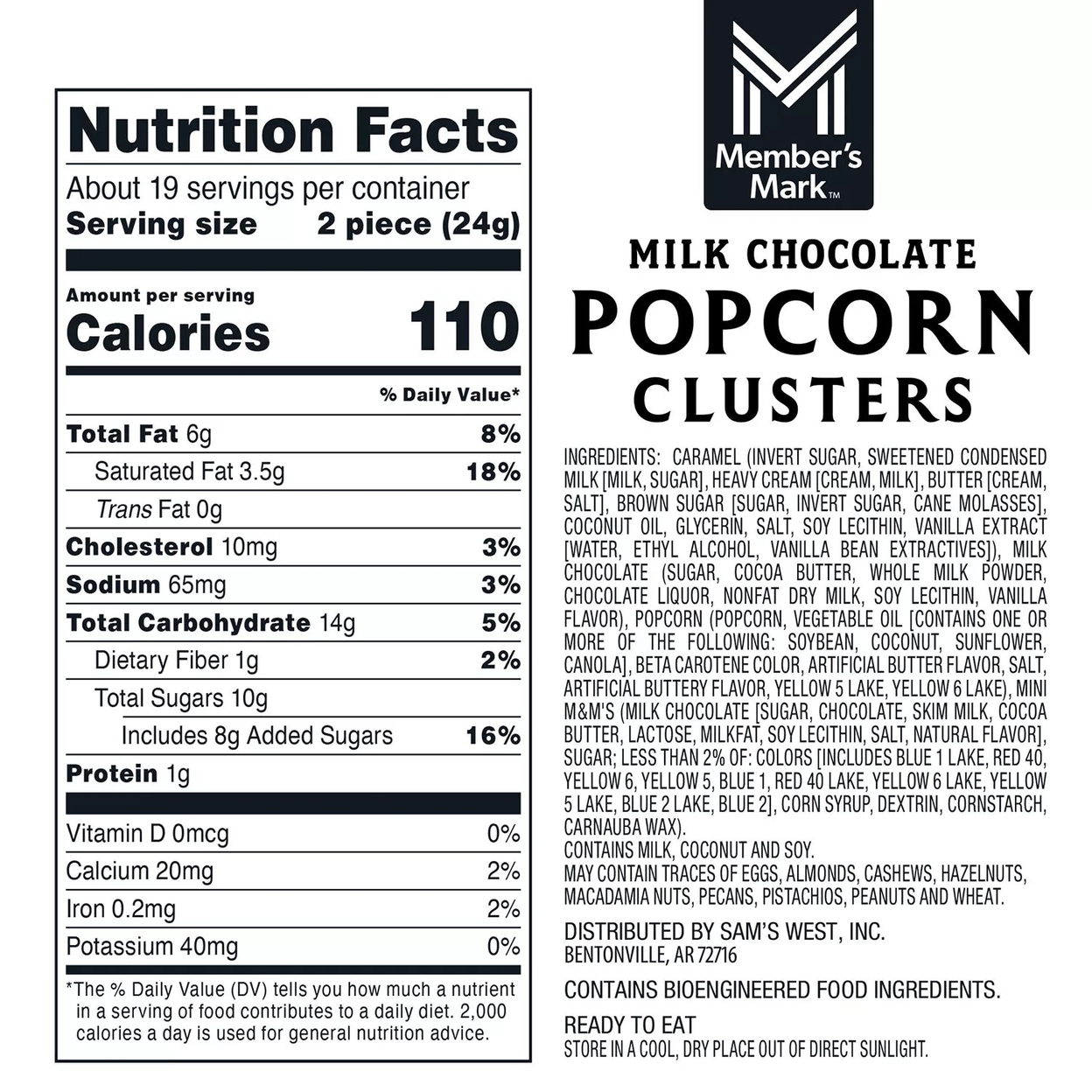 Member's Mark Milk Chocolate Popcorn Clusters (16 Ounce)