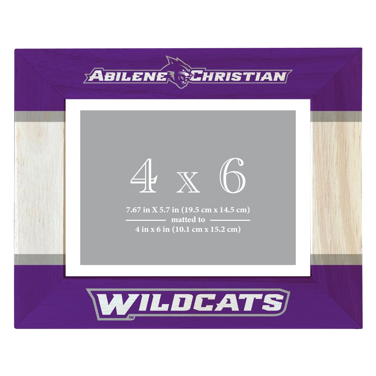 Abilene Christian University Wooden Photo Frame Matted To 4 X 6 Inch - Printed