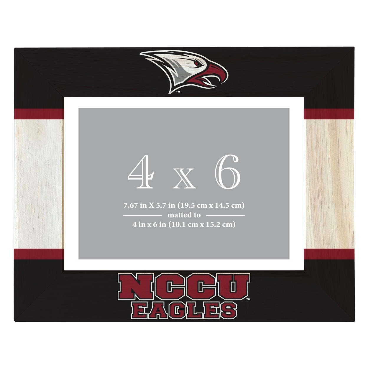 North Carolina Central Eagles Wooden Photo Frame Matted To 4 X 6 Inch - Printed