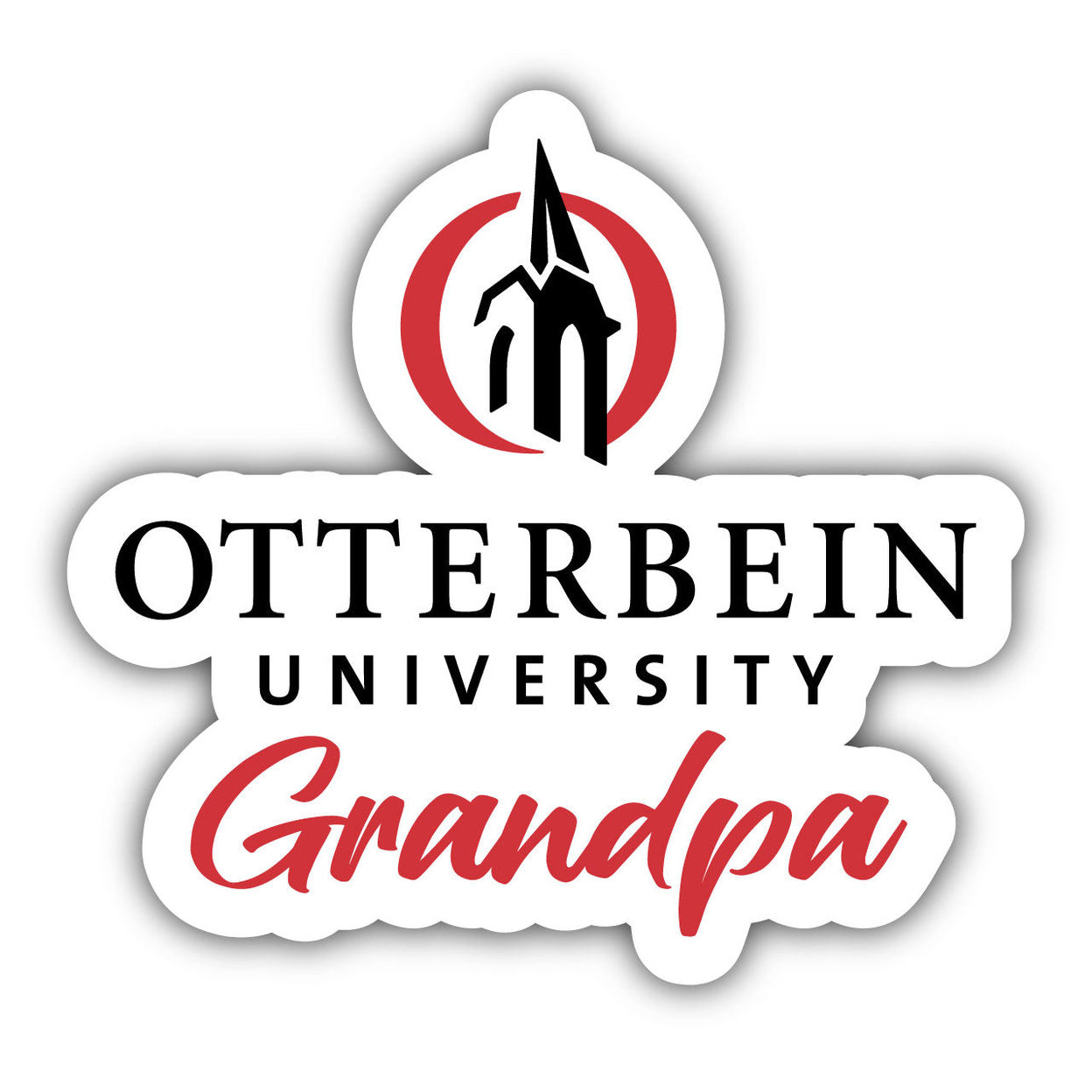 Otterbein University 4 Inch Proud Grandpa Die Cut Decal - Grandpa