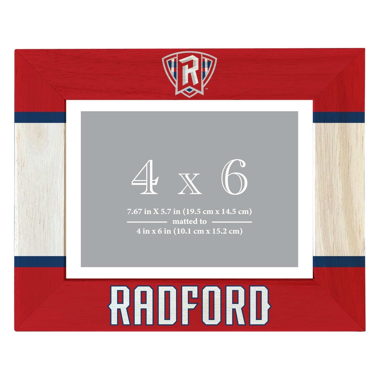 Radford UniversityHighlanders Wooden Photo Frame Matted To 4 X 6 Inch - Printed