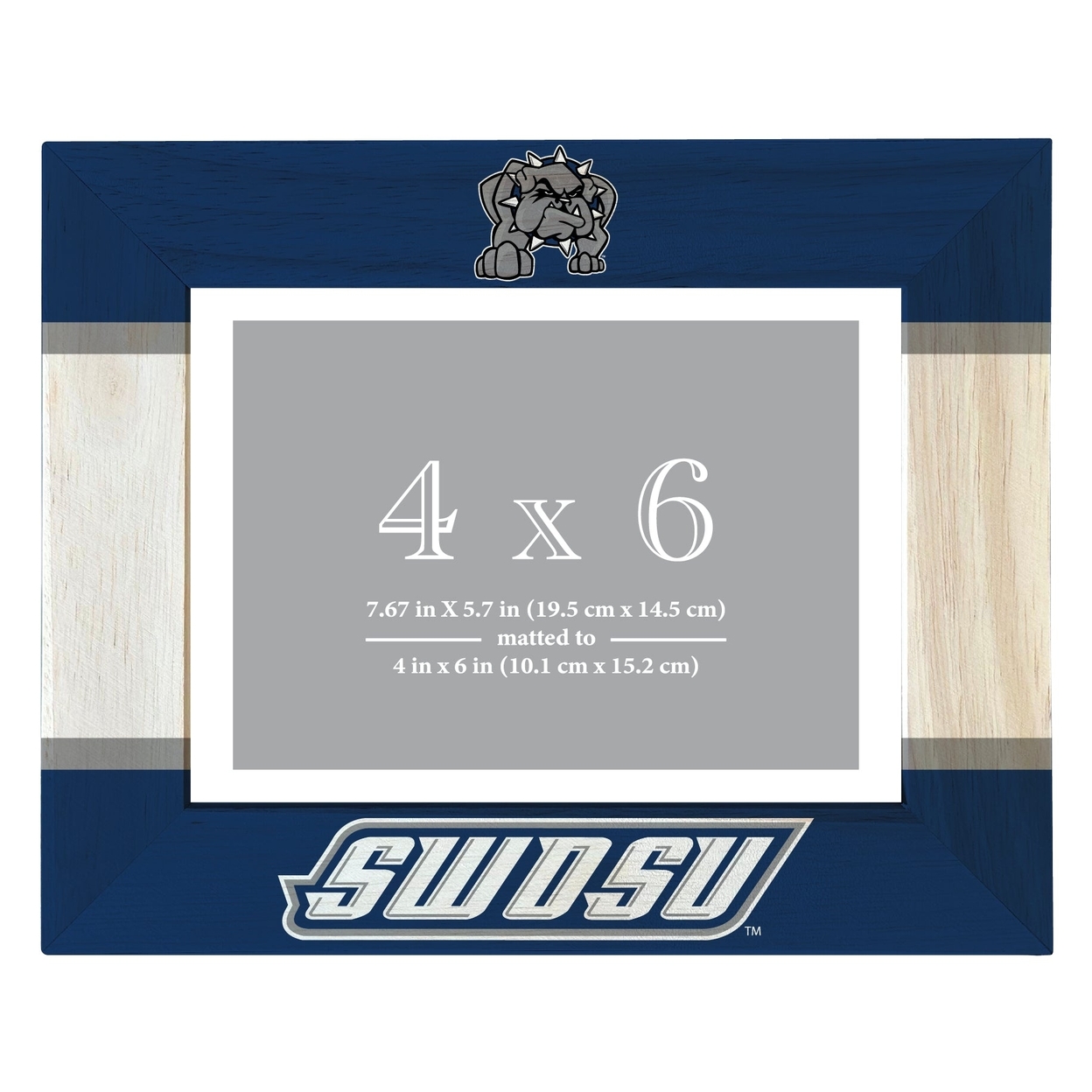Southwestern Oklahoma State University Wooden Photo Frame Matted To 4 X 6 Inch - Printed