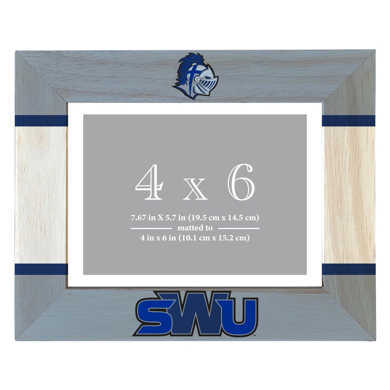 Southern Wesleyan University Wooden Photo Frame Matted To 4 X 6 Inch - Printed