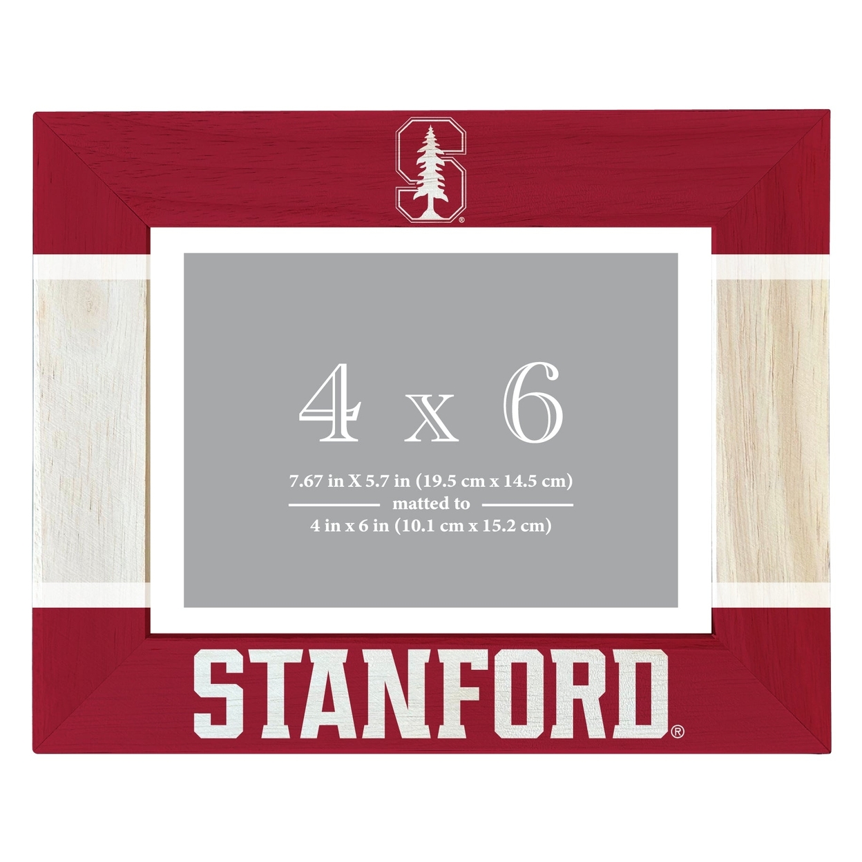 Stanford University Wooden Photo Frame Matted To 4 X 6 Inch - Printed